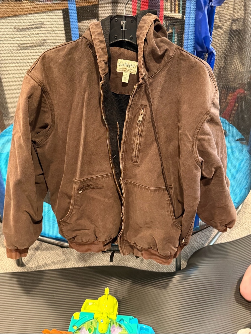 Cabela's Brown Jacket with Brown Collar Trim